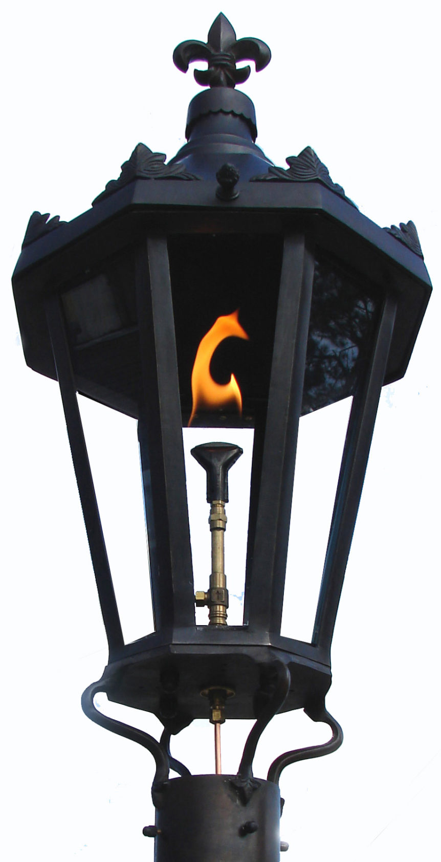 Windsor Antique Bronze (Post Mount) New Orleans Gas Lights