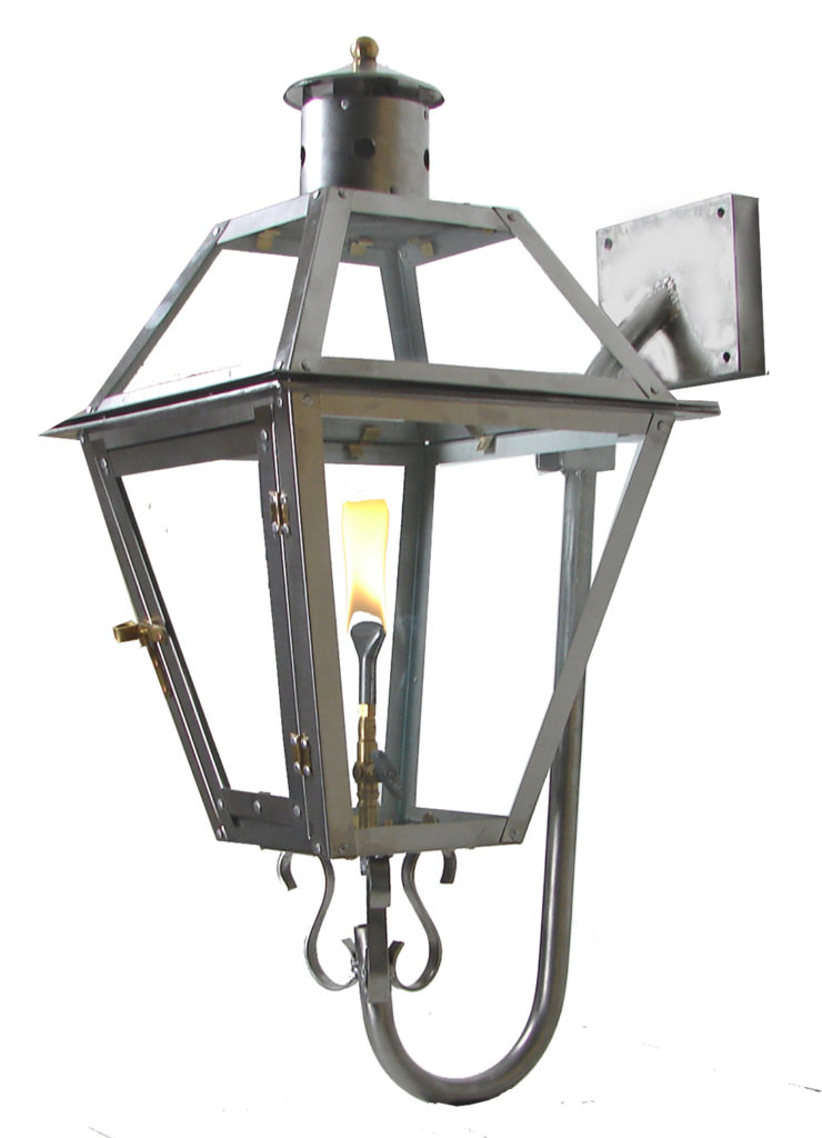 Stainless Steel French Quarter Lantern with PREMIUM Stainless Steel Gooseneck